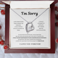 I'm Sorry Forever Love Necklace Design B