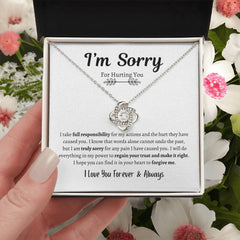 I'm Sorry Love Knot Necklace Design A