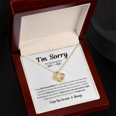 I'm Sorry Love Knot Necklace Design A