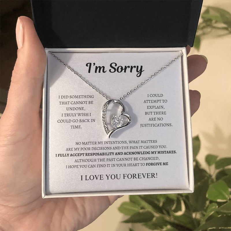 I'm Sorry Forever Love Necklace Design B